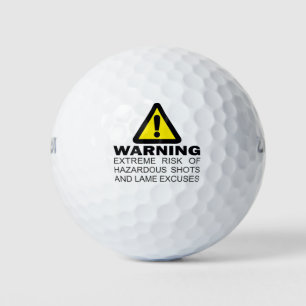 Balles De Golf Avertissement risques extrêmes dangereux coups de