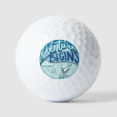 Balles De Golf Avion papier | L'aventure commence (Recto)