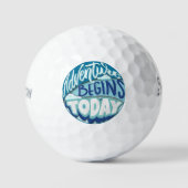 Balles De Golf Avion papier | L'aventure commence Golf Balls (Recto)