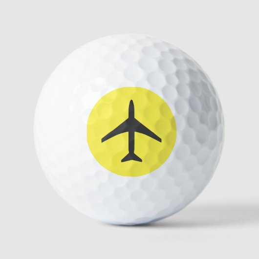 Balles De Golf Avion pilote de plan gris Funky Aviation (Recto)