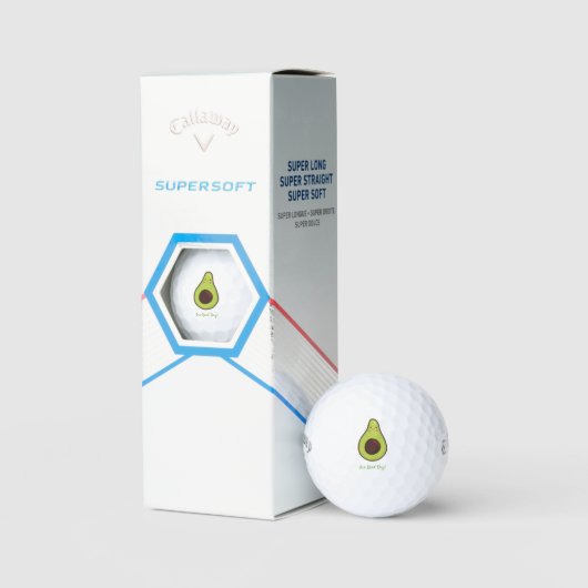 Balles De Golf Avo Good Day Punny Avocado (Conditionnement)
