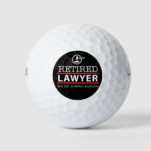 Balles De Golf Avocat à la retraite - Ce n'est plus mon problème (Devant)