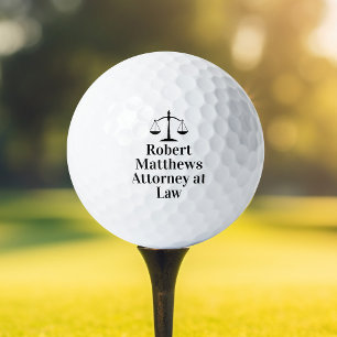 Balles De Golf Avocat - Scales de justice Bureau de droit coutumi