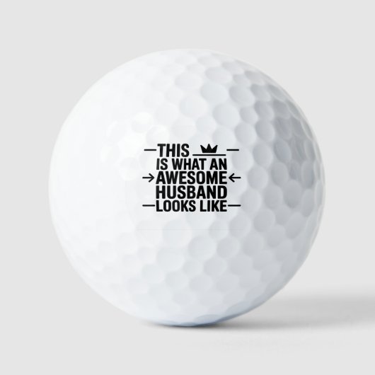 Balles De Golf Awesome Husband Graphic Typography (Recto)