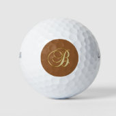 Balles De Golf B monogramme orné or (Devant)