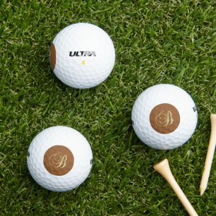 Balles De Golf B monogramme orné or