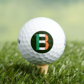 Balles De Golf B Monogramme superposé sur le drapeau irlandais ss (T-shirt Insitu)
