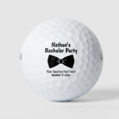 Balles De Golf Bachelor Party Tuxedo Bow Cravate Mariage Faveur (Devant)