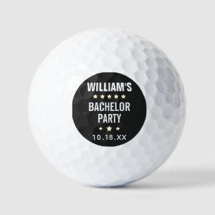 Balles De Golf Bachelor Party Typographie moderne Mariage Faveur