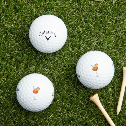 Balles De Golf Bachelorette Golf Balls - Aperol Spritz (Herbe in situ)