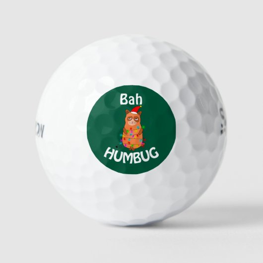 Balles De Golf Bah Humbug Kitty Chat (Recto)