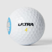 Balles De Golf Baise blanche sur Sky Blue (Logo)