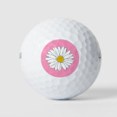 Balles De Golf Baise rose et blanche jaune (Devant)