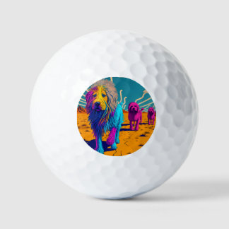 Balles De Golf Bal de golf artistique amusant (couleurs de chance