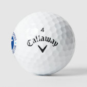 Balles De Golf Bal de golf avec nom ( Monogramme bleu ) (Logo)