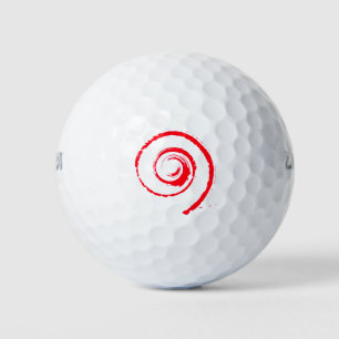 Balles De Golf Bal de golf avec Red Twirl