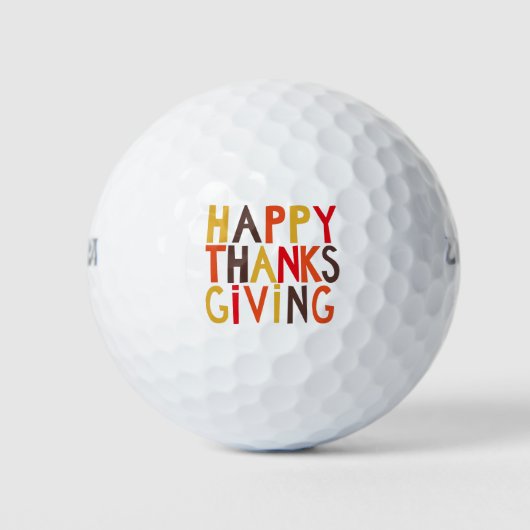 Balles De Golf Bal de golf bon thanksgiving (Devant)