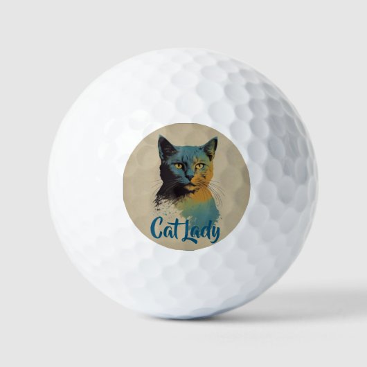 Balles De Golf Bal de golf de Cat Lady (Recto)