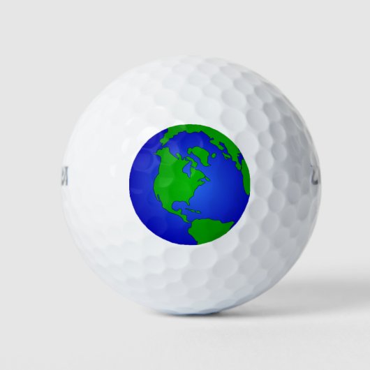 Balles De Golf Bal de golf Earth Globe Image (Devant)