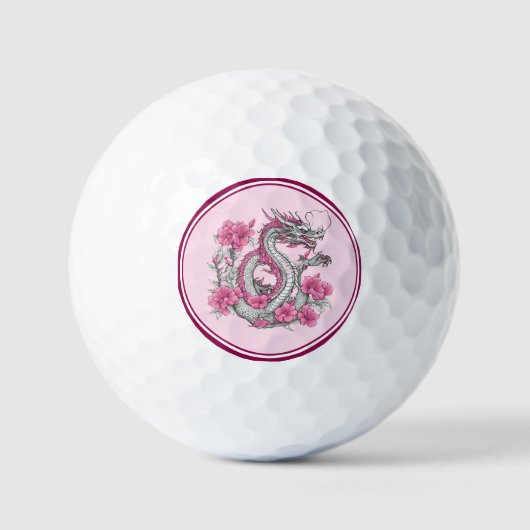 Balles De Golf Bal de golf Flower Dragon (Recto)
