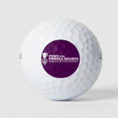 Balles De Golf Bal de golf - Logo blanc sur violet (Devant)
