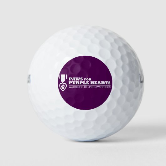 Balles De Golf Bal de golf - Logo blanc sur violet (Devant)