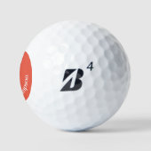 Balles De Golf Bal de golf orange-rouge avec nom (Logo)
