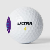 Balles De Golf Bal élégant avec Monogramme Age violet (Logo)
