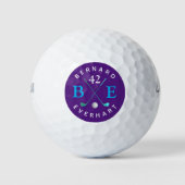 Balles De Golf Bal élégant avec Monogramme Age violet (Devant)