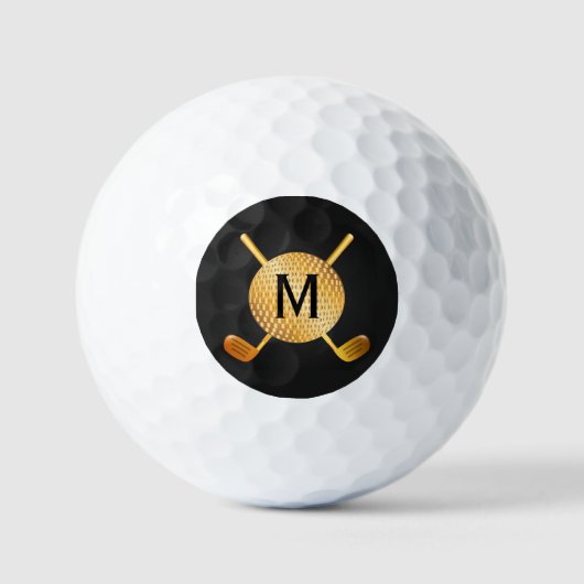Balles De Golf Bal et clubs de golf Monogrammed Gold (Recto)