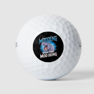 Balles De Golf Balade à dos d'hippopotame de MOO DENG The MOO DEN