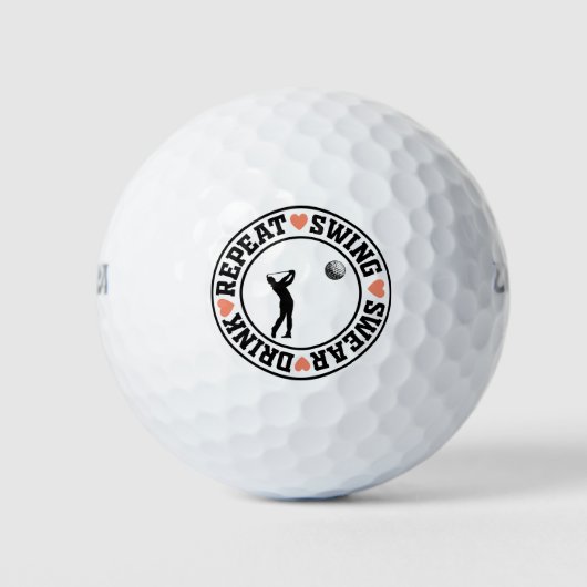 Balles De Golf Balance, Jurons, Buvons, Répétons (Devant)