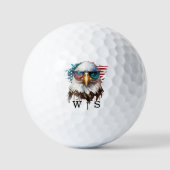 Balles De Golf Bald Eagle moderne & unique USA symbole national (Recto)