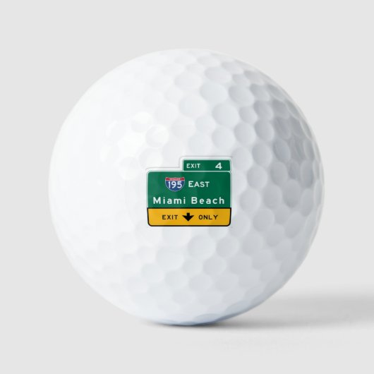 BALLES DE GOLF BALL DE GOLF DE MIAMI BEACH (Recto)