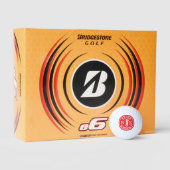 Balles De Golf Ball with Golfers Name & initials - red monogram (Emballage)