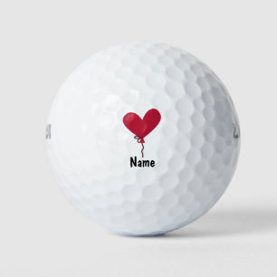 Balles De Golf Ballon d'amour de coeur rouge pour golfeur sur Val
