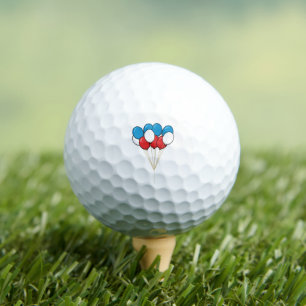 Balles De Golf Ballons bleu blanc rouge patriotique
