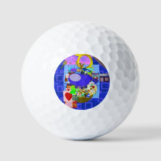 Balles De Golf Ballons de golf amusants personnages de dessin (Recto)