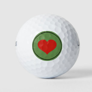 Balles De Golf Ballons de golf COEUR PERSONNALISABLES