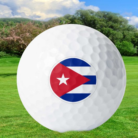 Balles De Golf Ballons de golf Cuba, Golfeurs du drapeau cubain /