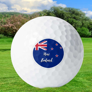 Balles De Golf Ballons de golf néo-zélandais, drapeau zélandais /