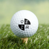 Balles De Golf Ballons de golf noirs et blancs (T-shirt Insitu)