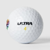 Balles De Golf Ballons de golf Rainbow Heart uniques (Logo)