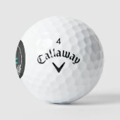 Balles De Golf Ballons de golf rustiques de Dragonfly turquoise (Logo)
