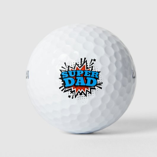 Balles De Golf Ballons de golf Super Papa (Devant)