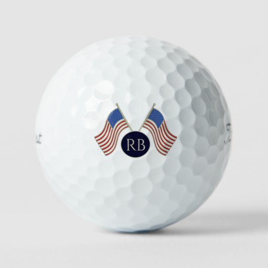 Balles De Golf Balls de drapeau américain (Recto)