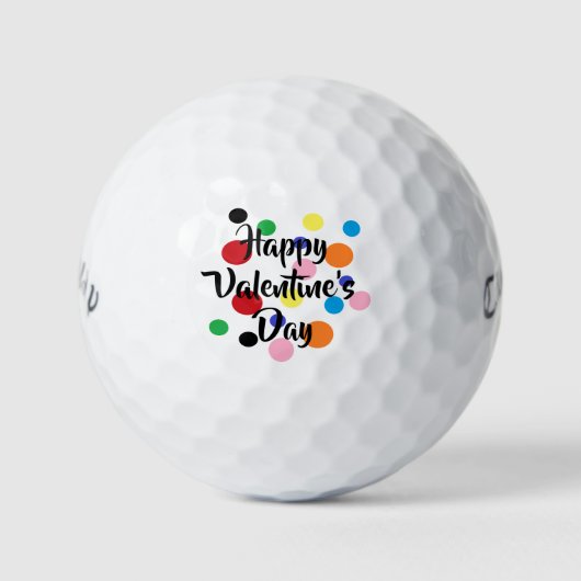 Balles De Golf Balls de golf Heureuses Saintes-Valentin (Devant)