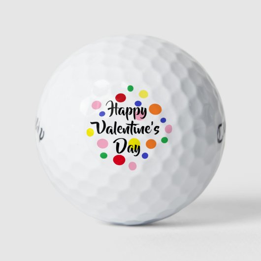 Balles De Golf Balls de golf Heureuses Saintes-Valentin (Devant)