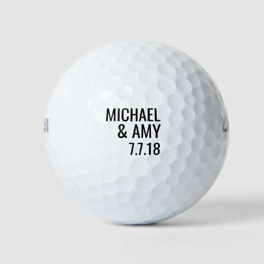 Balles De Golf Balls de golf mariage - Mariage de golf (Devant)