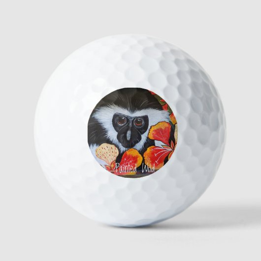Balles De Golf Bals de golf Colobus Peint Wild (Recto)